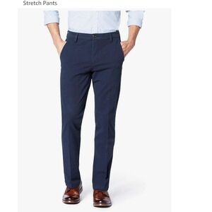 Dockers Signature Khaki Athletic Fit Waterless Mens Pants W29‎ L30 BLUE SCHOOL